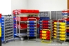 Picture of Kovinski voziček s plastičnimi škatlami (set)