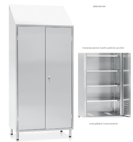 Picture of Inox omara s policami 1780/1980x950x400mm (dvokrilna)